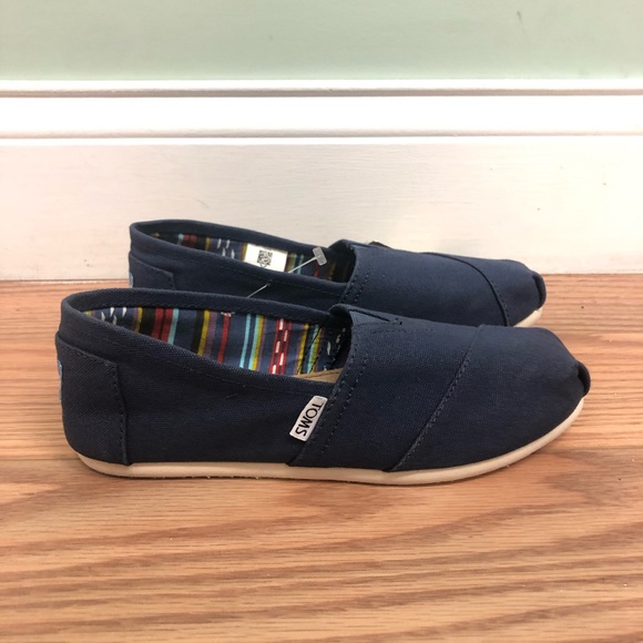 Toms Women's Navy Classic Loafer / Various Sizes - Picture 3 of 4